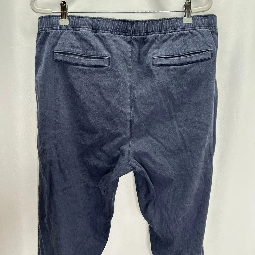 Banana Republic men’s linen blend pants blue straight leg casual 38